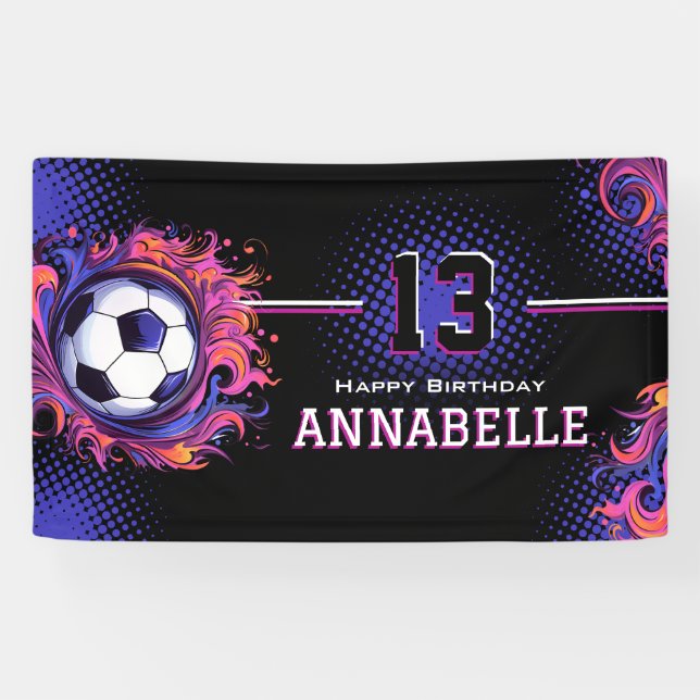 Soccer Birthday Party Banner (Horizontal)