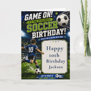 Soccer Birthday Party Card