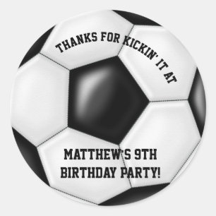 Soccer Birthday Party Favour Stickers
