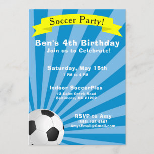 Soccer Birthday Party Invitation