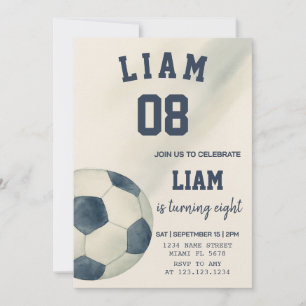 Soccer Birthday Party Invitation for Kids