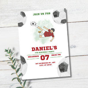 Soccer Birthday Party Invitation Template