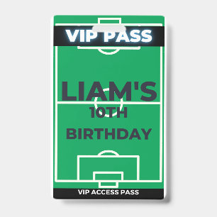 Soccer Birthday Party them VIP Pass ID Badge
