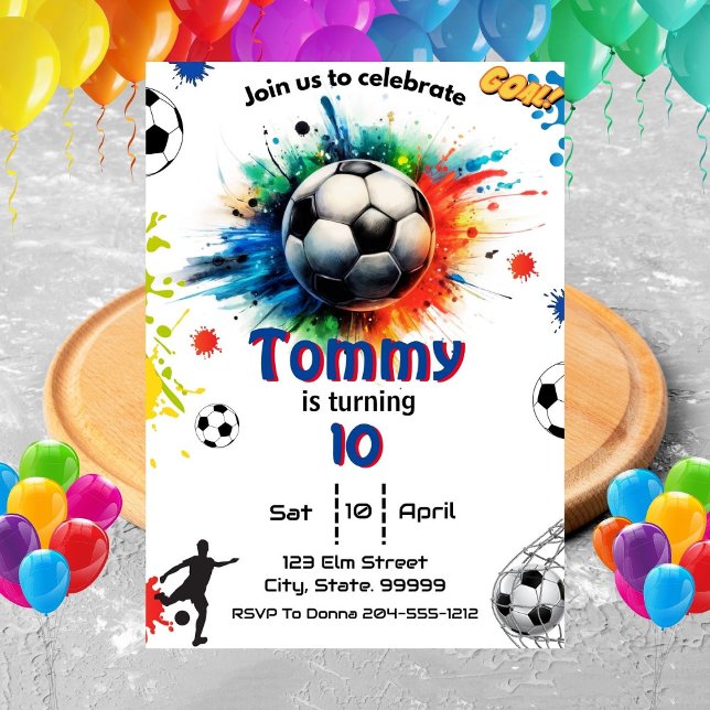 Soccer Birthday - Soccer Goal Birthday  Invitation (Creator Uploaded)