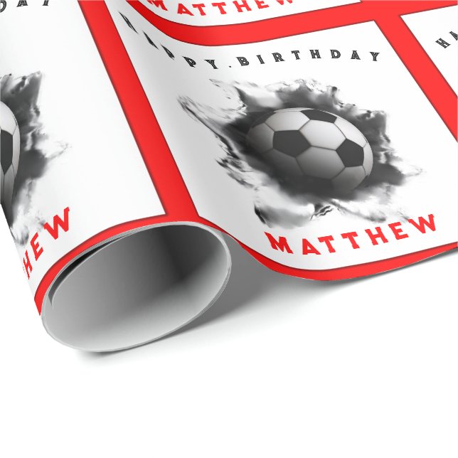 Soccer Birthday Wrapping Paper (Roll Corner)