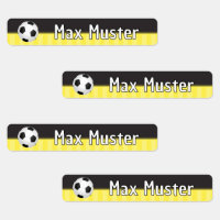 Soccer black yellow - 96 small children labels