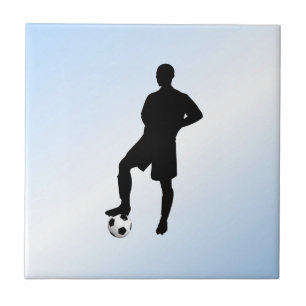 Soccer Blue / Sports Design Ceramic Tile