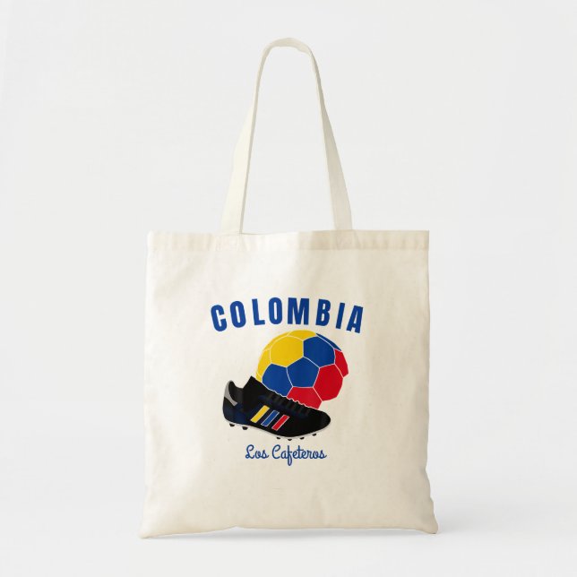 Soccer Boot Ball Cafeteros Colombia Flag Football Tote Bag (Front)