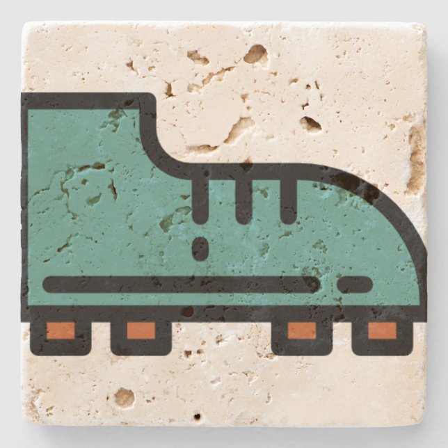 soccer-boots stone coaster (Front)