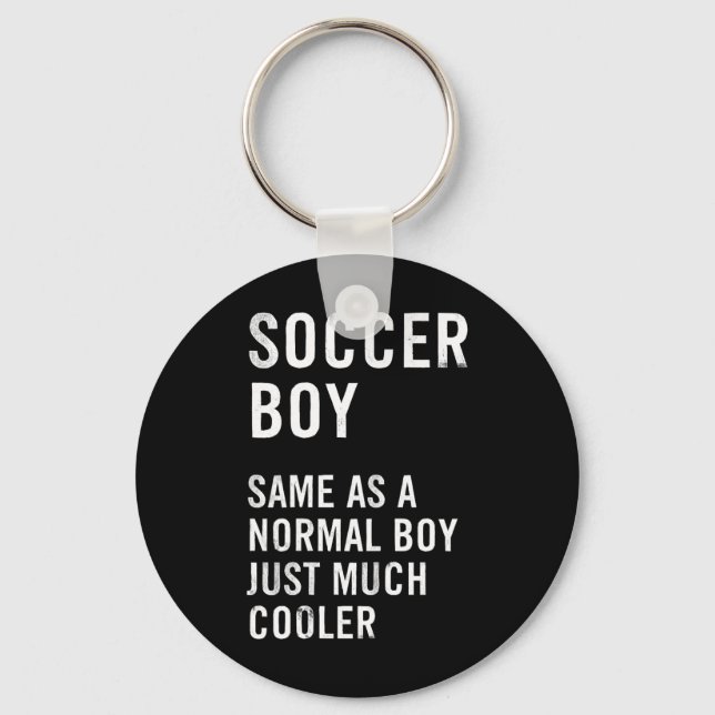 Soccer Boy Definition Funny  Key Ring (Front)