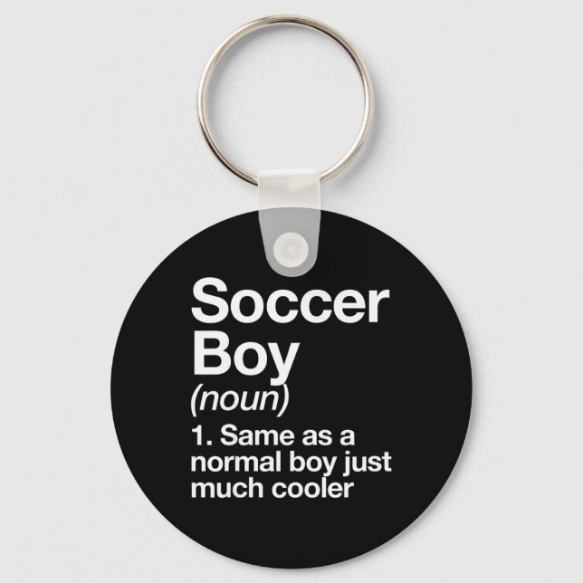 Soccer Boy Definition Funny Sports  Key Ring (Front)
