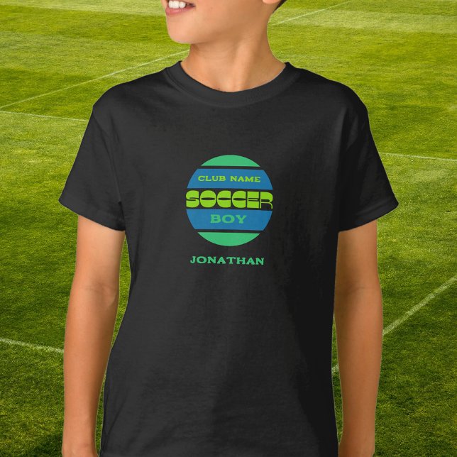 Soccer boy green blue T-Shirt (Creator Uploaded)
