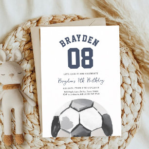 Soccer Boy Sports Birthday Invitation