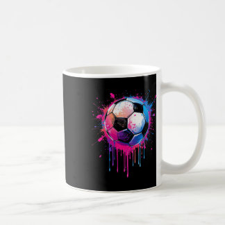 Soccer Boys Girls Awesome Colorful Soccer Drip Soc Coffee Mug