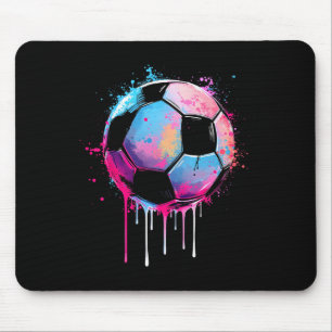 Soccer Boys Girls Awesome Colorful Soccer Drip Soc Mouse Pad