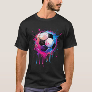 Soccer Boys Girls Awesome Colorful Soccer Drip Soc T-Shirt