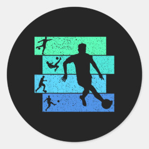 Soccer Boys Kids Men _3 Classic Round Sticker