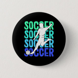 Soccer Boys Men Kids 6 Cm Round Badge