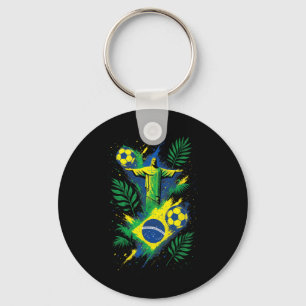 Soccer Brazil Footbyll Christ Rio Culture Key Ring