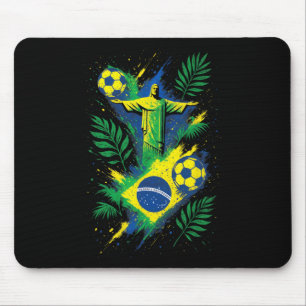 Soccer Brazil Footll Christ Rio Culture Mouse Pad