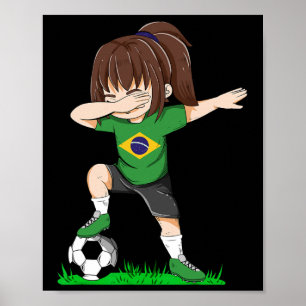 Soccer Brazil Jersey Shirt Brazilian Flag Footll G Poster