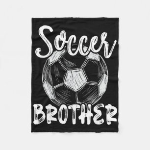 Soccer Brother Men Family Matching Team Player Soc Fleece Blanket