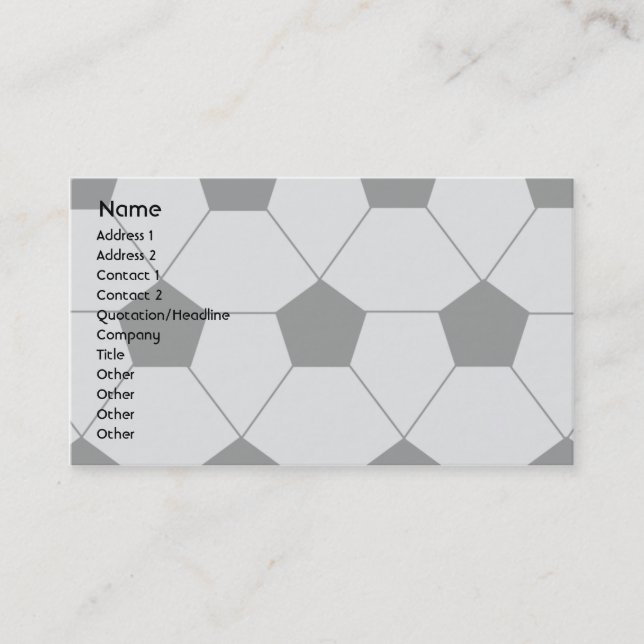 Soccer - Business Card (Front)