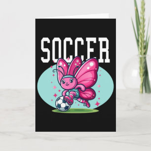 Soccer Butterfly Playing Soccer  Card