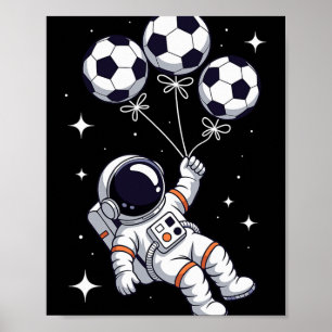 Soccer Byll Bylloon Astronaut Floating Spaceman Sp Poster