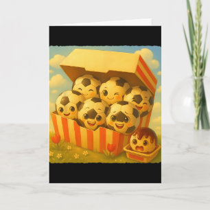 Soccer Byll Chicken Nuggets Cute Kawaii Funny Fast Card