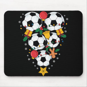 Soccer Byll Christmas Tree Soccer Fans Holiday Che Mouse Pad