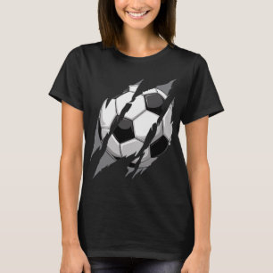 Soccer Byll Claw Mark Rip Scratches Cool Gameday T-Shirt