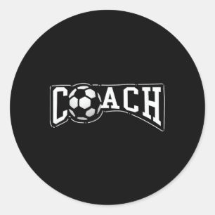Soccer Byll Coach Gift - Sports Coaching Head Classic Round Sticker