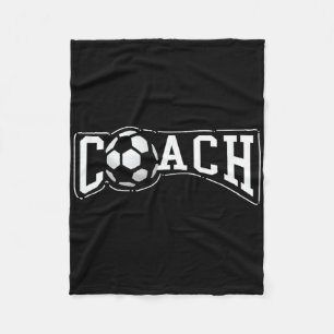 Soccer Byll Coach Gift - Sports Coaching Head Fleece Blanket
