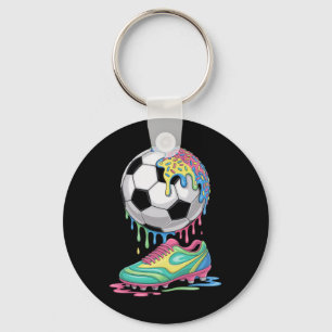 Soccer Byll Drip Ice Cream Drip Men Women Game Soc Key Ring