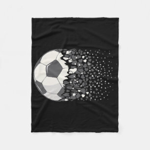 Soccer Byll Graphic Women Girls Soccer Heart Socce Fleece Blanket