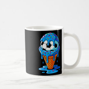 Soccer Byll Ice Cream Drip Fun Sprinkles Birthday Coffee Mug