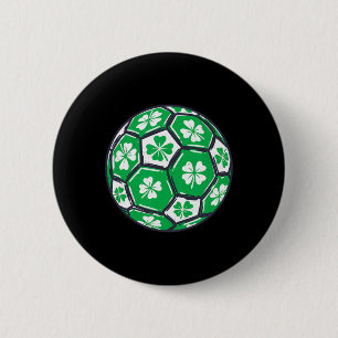 Soccer Byll Ireland Shamrock Irish St Patricks Day 6 Cm Round Badge