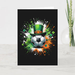 Soccer Byll Leprechaun Hat Irish Shamrock Patricks Card