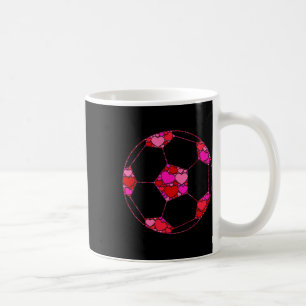 Soccer Byll Pink Red Heart For Women Men - Valenti Coffee Mug