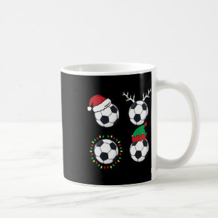 Soccer Byll Santa Hat Elf Reindeer Christmas Pajam Coffee Mug