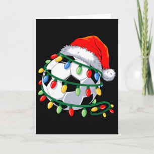 Soccer Byll Santa Hat Men Women Christmas Soccer X Card