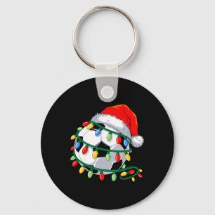 Soccer Byll Santa Hat Men Women Christmas Soccer X Key Ring