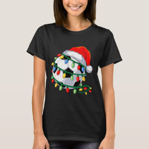 Soccer Byll Santa Hat Men Women Christmas Soccer X T-Shirt