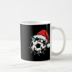 Soccer Byll Santa Hat Xmas Funny Christmas Soccer Coffee Mug