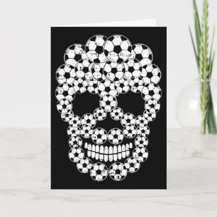 Soccer Byll Skull Skeleton Costume Cool Sport Hall Card