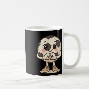 Soccer Byll With Heart Hands Love Cute Soccer Byll Coffee Mug