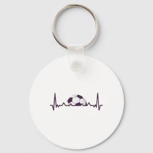Soccer Bylls Game Taining Sport Footbyll Heartbeat Key Ring