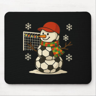 Soccer Bylls Snowman Funny Christmas Xmas Cute Boy Mouse Pad