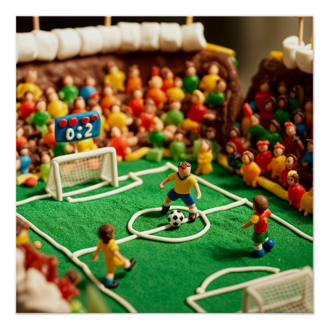 Soccer Cake and candys Stadium Poster (Front)